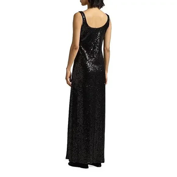 NWT POLO RALPH LAUREN Sequin Scoopneck Maxi Tank Dress 8